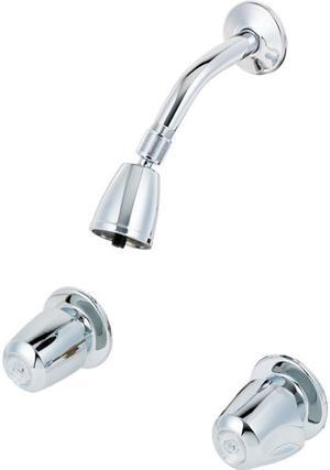 Gerber, 48-220, Two Handle 8" Center ADA Metal Handles, Compression, Shower Only Faucet, IPS/Sweat, Sliding Escutcheon Chrome
