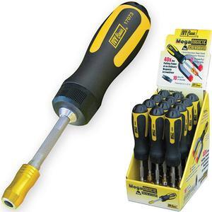 Ivy Classic, 17073, 10 Piece, Power Pro Grip, 1 9" Mega Magnetic Ratchet Screwdriver