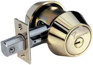 Mul-t-lock, HD2-05-206, Brass, Hercular Double Cylinder Deadbolt, Key On Both Sides, HIGH SECURITY, INTERACTIVE + 206 KEYWAY