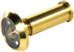 Tuff Stuff, 1180, 180 Degree Door Viewer, Solid Brass, Brass US3, 1/2" In Diameter