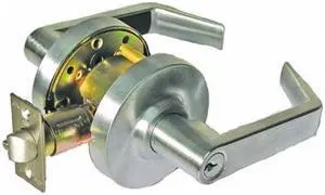 Ultra Hardware, 44259, Satin Chrome US26D, Classroom Office Vestibule Always Locked Or Always Open Grade 2 Commercial ADA Cylindrical Angled Lever Handle Lockset