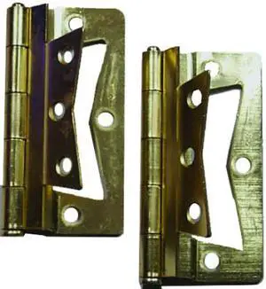 Tuff Stuff, 86225, 2 Pack, 2-1/2" x 2-1/2", Brass, Non Mortise Hinge, With Screws