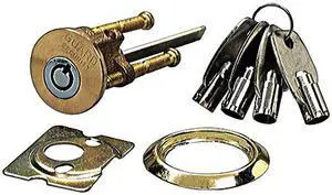 Promag II, 200, Brass Solid Tubular Rim Cylinder With 4 Tubular Keys