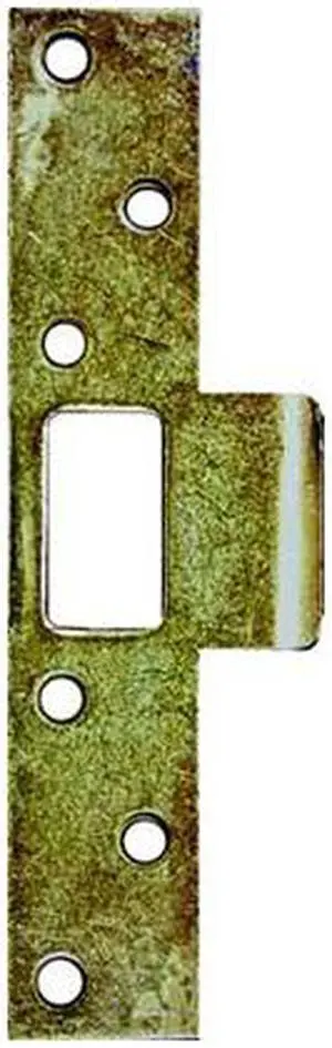 Progressive, 9640BP, Brass, 5-7/8" x 1-1/8", Super Security Door For Latch Type Locks Strike with Curved Lip