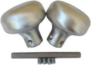 Progressive, 2600/26D, Satin Chrome 26D, 2-1/4" Solid Brass Door Knob Set With Spindle For Marks Surface Mount Mortise Lockset & More