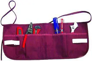 Tuff Stuff, 59611, Red, 7 Pocket Canvas Tool Waist Apron