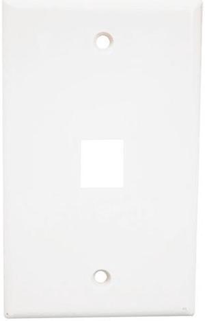 Quest, NFP-1018, White, 1 Port, Keystone Single Gang Keystone Wall Plate For CAT5E, RJ45 Inline Coupler