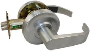 Maxtech, LKLE13013R-26, Satin Chrome US26D, Passage Hall & Closet Grade 2 Commercial Cylindrical ADA Curved Lever Lockset