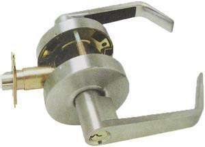 Ultra, 44273 Dull Chrome US26D, Entry Entrance Grade 2 Commercial Cylindrical ADA Clutch Angled Lever Lockset With SC4 Keyway
