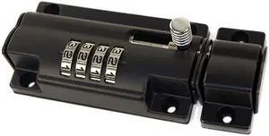 Maxtech CK-1118 Black Keyless 4 Dial Combination Sliding Bolt Lock