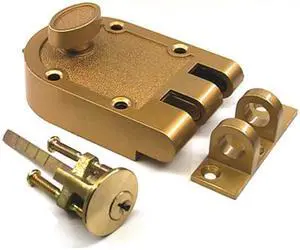 Wilson, 6251B, Brass, Jimmy Proof Deadlock Deadbolt Single Cylinder Lock, Boxed