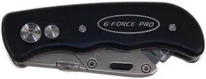 G-Force 24214 Classic Folding Utility Knife With Belt Clip Push Button And Carrying Case (1 Assorted Color Per Order)