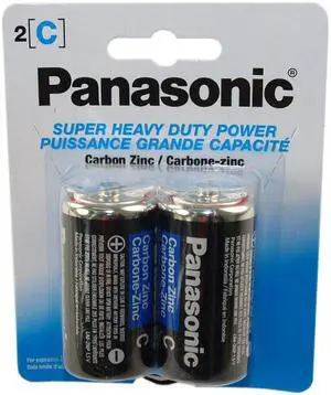 Panasonic UM-2NPA-2B 2 Pack Of "C" Carbon Zinc Battery With 1.5V For Use In Low Drain Devices