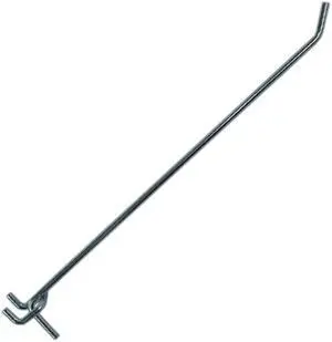Tuff Stuff 11808 Single Pegboard Hook 1/8" x 8" Zinc Plated