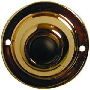 Trine JRP 1-3/4" Round Push Button With Black Button