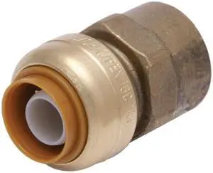 EZ-Bite 2012046 1" x 1" Female Iron Pipe Connector, (Like Sharkbite) Push Fit Fitting For Use With Copper Tubing CTS, CPVC & Pex
