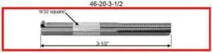 Progressive 46-20-3-1/2 Two Piece Sectional Steel Spindle 9/32" Square x 3-1/2" Long With 3/8"-20 TPI