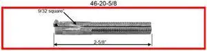 Progressive 46-20-2-5/8 Two Piece Sectional Steel Spindle 9/32" Square x 2-5/8" Long With 3/8"-20 TPI