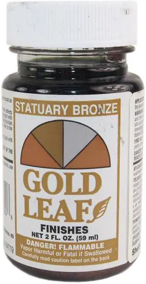 SHEFFIELD, 1720, Gold Leaf Metallic, 2 OZ Bottle, Statuary Bronze Gold Leaf Finish Paint