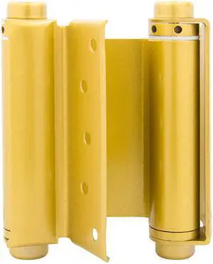 Tuff Stuff, 86855, 1 Pair, 5", Brass, Double Action Spring Hinge, Square Corner