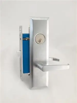 Marks New Yorker 9NY92DW/26D, Satin Chrome 26D Right Hand Mortise Lock Lever Vestibule Function Always Locked Storeroom Latch Only 2-1/2" Lock Set, Screwless Lever Thru Bolted Lockset