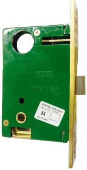 Marks 8DW/3, 8 Series Grade 2 for Handlesets Design, Polished Brass, Left Hand, Vestibule Function Lock Set, Sectional Mortise Always Locked Storeroom Latch Only Lockset Body Only