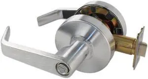 Em-D-Kay L30026 (Like Trans Atlantic DX-LSV40-R) Satin Chrome US26D Privacy Bed & Bath Grade 2 Commercial Cylindrical ADA Angled Lever Lockset
