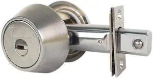 Mul-t-lock HD1-26-206 Satin Chrome, Hercular Single Cylinder Deadbolt with Thumb Turn, HIGH SECURITY, INTERACTIVE + 206 KEYWAY