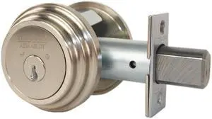 Medeco Maxum 11-R524-619-00 Satin Nickel US15 Grade 1 Double Cylinder Tubular Deadlock Deadbolt With 2-3/4" Backset And 1" Faceplate, High Security Original 00 Keyway