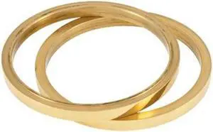 Medeco 94-0212-606 Satin Bras 606 2 Pack Spacer Rings For 1-3/8" Door For Maxum Deadbolt Lock