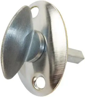 Progressive 76/26D Satin Chrome US26D 1-3/4" X 1-1/8" Solid Oval Plate With Thumb Turn
