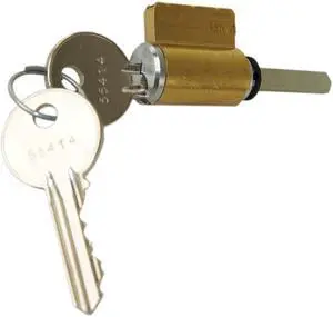 Ilco 15395YA-26D Satin Chrome US26D Solid Brass Replacement Key-In-Knob / Lever Cylinder Lock With Yale YA1 Keyway