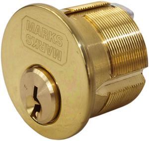 Marks 2122/3-A US3 Brass Replacement 15/16" Mortise Solid Cylinder Lock