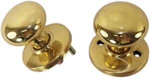 Marks USA Replacement For Marks 22AC Ornamental Iron Gate Door Mortise Locksets Int/Ext Solid Brass Knob/Rose Kit Thru Bolted K22/3