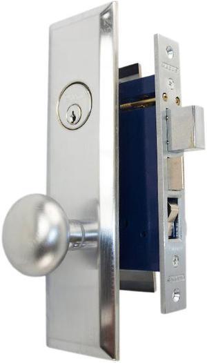 Marks Metro 114A/26D Satin Chrome Left Hand Mortise Entry, Thru Bolted, Lockset, Lock Set