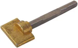 Progressive 33BP #33 Closet Spindle Brass Plated Turn 9/32" Square x 3-1/4" Long Spindle With 3/8"-20 TPI