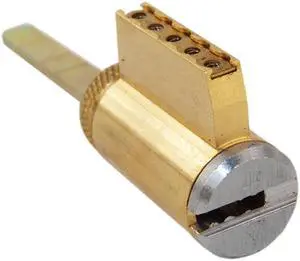 MUL-T-LOCK Junior - Satin Chrome US26D Finish, Key In Knob (K.I.K.) Plug Replacement Cylinder for Lever and Knob Cylindrical Locksets / Deadbolts with Fixed and Lazy Tails, HIGH SECURITY, 008 KEYWAY