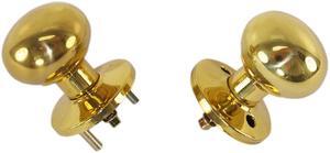 Marks USA KRW10-3 Polished Brass US3 Heavy Insert Round Knob Ball Assembly For Thru Bolted Mortise Lock Sets