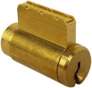 Ilco 15995SC-04 Satin Brass US4 Solid Brass Replacement Key-In-Deadbolt Cylinder Lock With Schlage SC1 Keyway