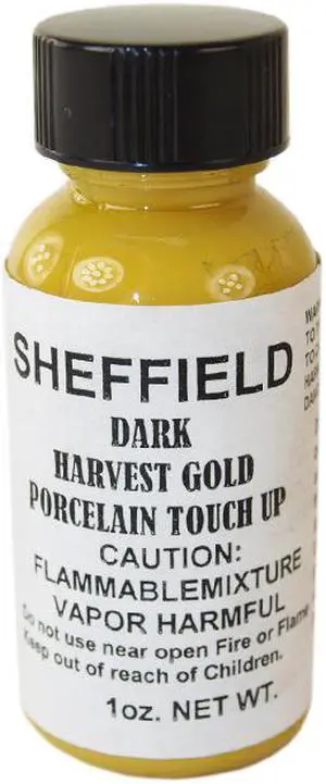 Sheffield, 1452, 1 OZ Bottle, Dark Harvest Gold, Porcelain Touch Up Paint, For Porcelain Surfaces