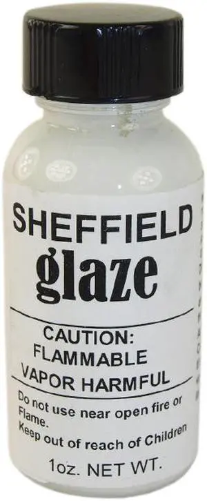 Sheffield, 1125, 1 OZ Bottle, White Glaze ( Gloss White ), Porcelain Touch Up Paint, For Porcelain Surfaces