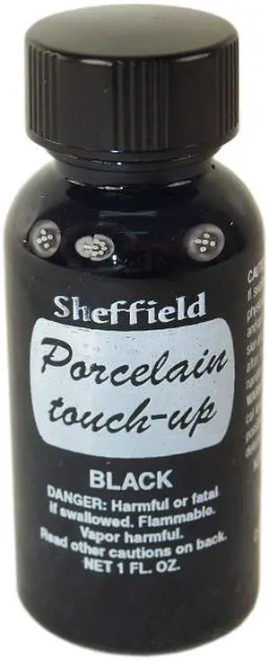 Sheffield 1999, 1 OZ Bottle, Black, Porcelain Touch Up Paint, For Porcelain Surfaces