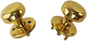 Maxtech 10332 Polished Brass US3 Interior Exterior Knob Rose Kit For Thru Bolted Ornamental Iron Gate Door Mortise Lock Sets (Compatible With Marks 22AC)