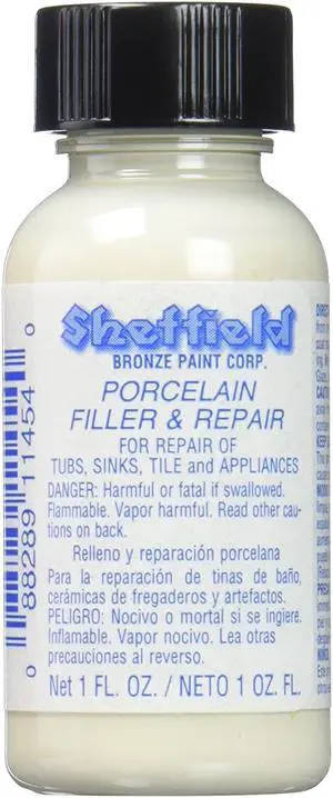 SHEFFIELD BRONZE 1454 1 Oz Bottle Porcelain Filler/Repair For Porcelain Surfaces