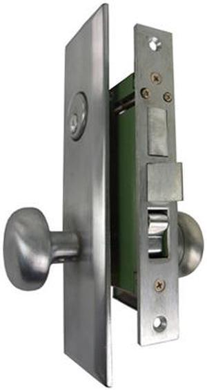 Guard Security Metro Version (Like Marks 114A/26D) P8888LAKSC Satin Chrome 26D Left Hand Apartment Mortise Entry Lockset, self-Adjusting spindles with Screwless Knobs Thru Bolted Lock Set