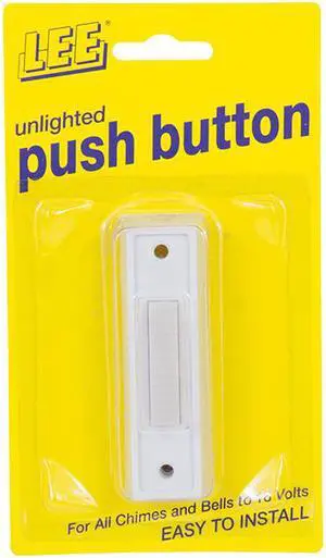 Lee Electric, 266W, White On White, Wired Box Push Button Unlighted, With White Button For Bell