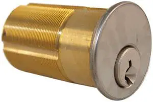 Maxtech B2SC1-26D Satin Chrome US26D Solid Brass Replacement 2" Mortise Cylinder Lock With Schlage SC1 Keyway
