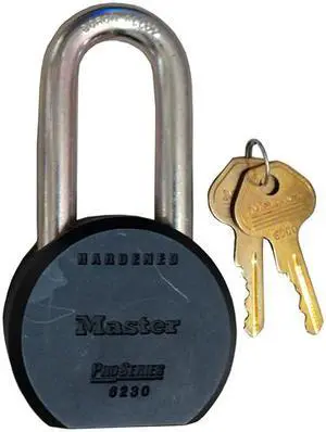 Master Lock 6230LH ProSeries Padlock KD 2-1/2" Body Extra Tough Boron Alloy 2 Inch Long Shackle With 5 Pin 6000 Keyway (Re-Keyable)
