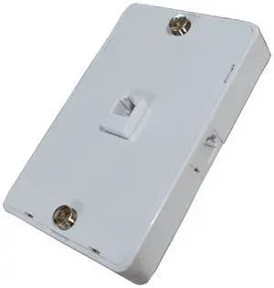 CONECT IT, 20-513WH, White, Surface Mount, 3 Way Modular Phone Jack Wall Plate