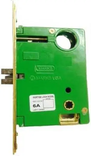 Marks 6DW/3, 6 Series Grade 2 for Handlesets Design, Polished Brass, Right Hand, Vestibule Function Lock Set, Sectional Mortise Always Locked Storeroom Latch Only Lockset Body Only